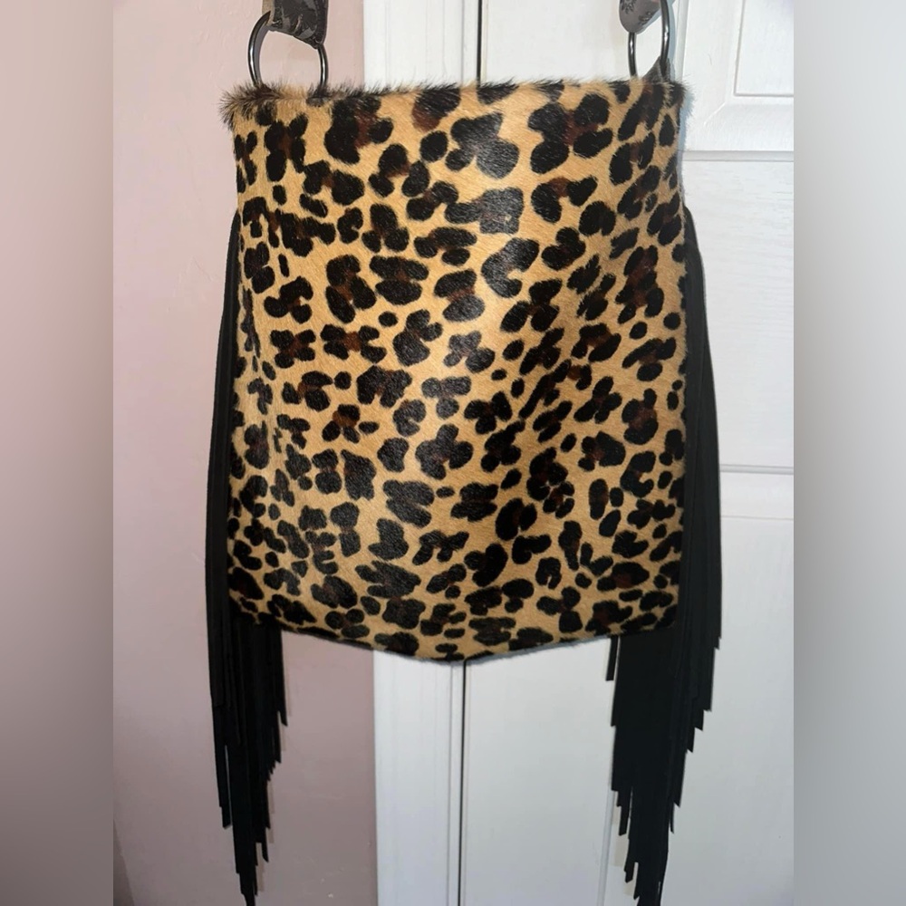 Beautiful Leopard Crossbody Made by the Fringed Cactus Designs. - Picture 3 of 9
